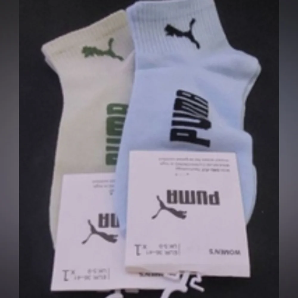 Puma Socks Blue & Light Green size W7-9